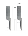 Cuchilla Ibertec 01040357 / HTA-40357 / HTA-40375 / compatible para maquina de corte automatizado Ibertec