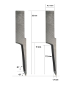 Cuchilla Ibertec 01043068 / HTA-03596 / compatible para máquina Ibertec de corte automatizado