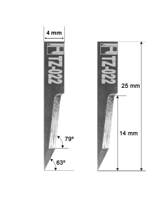 Cuchilla Ibertec Z22 / 3910315 / HTZ-022 / compatible para máquina Ibertec de corte automatizado