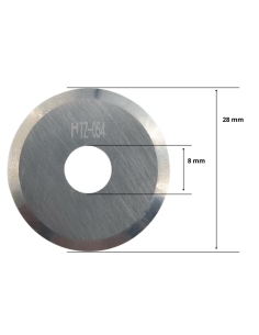 Cuchilla Ibertec HTZ-054 / Cuchilla circular en Metal Duro de 28 mm Ø compatible para máquina de corte Ibertec