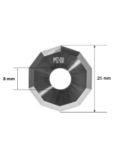 Cuchilla Ibertec Z50 / 3910335 / HTZ-050 / Cuchilla decagonal HM compatible para máquina Ibertec de corte automatizado
