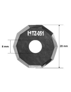 Cuchilla Ibertec Z51 / 3910336 / HTZ-051 / Cuchilla decagonal HM compatible para máquina Ibertec de corte automatizado