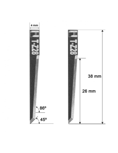 Cuchilla Ibertec Z28 / 3910318 / HTZ-028 / compatible para máquina Ibertec de corte automatizado