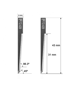 Cuchilla Ibertec Z29 / 3910319 / HTZ-029 / compatible para máquina Ibertec de corte automatizado