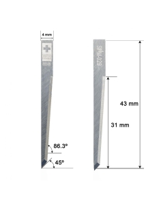 Cuchilla EN SUPER METAL DURO (SHM) Ibertec Z29 / 3910319 / SHM-029 / compatible para máquina Ibertec de corte automatizado