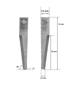 Cuchilla EN SUPER METAL DURO (SHM) Colex Z61 / 5201343 / SHM-061 / compatible para máquina Colex de corte automatizado