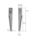 Cuchilla EN SUPER METAL DURO (SHM) Colex Z61 / 5201343 / SHM-061 / compatible para máquina Colex de corte automatizado