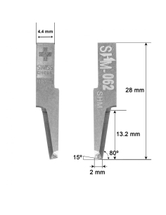 Cuchilla en SUPERMTAL DURO (SHM) Ibertec SHM-062 / Z62 / 5002488 / compatible para máquinas de corte automatizado Ibertec