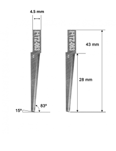 Cuchilla Ibertec Z63 / 5002637 / HTZ-063 / compatible para máquina Ibertec de corte automatizado