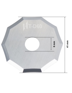 PRODUCTO EXCLUSIVO HITACS - Cuchilla decagonal HM 41 mm de Ø / HT-D60 / compatible para máquina Ibertec de corte automatizado
