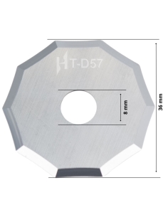 PRODUCTO EXCLUSIVO HITACS - Cuchilla decagonal HM 36 mm de Ø / HT-D57 / compatible para máquina Ibertec de corte automatizado