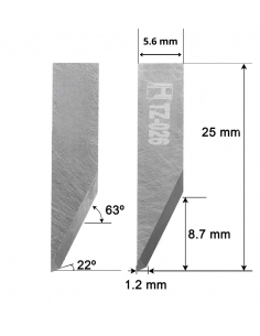 Cuchilla Ibertec Z26 / 3910317 / HTZ-026 / compatible para máquina Ibertec de corte automatizado