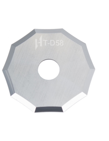PRODUCTO EXCLUSIVO HITACS - Cuchilla decagonal HM 38 mm de Ø / HT-D58 / compatible para máquina Ibertec de corte automatizado